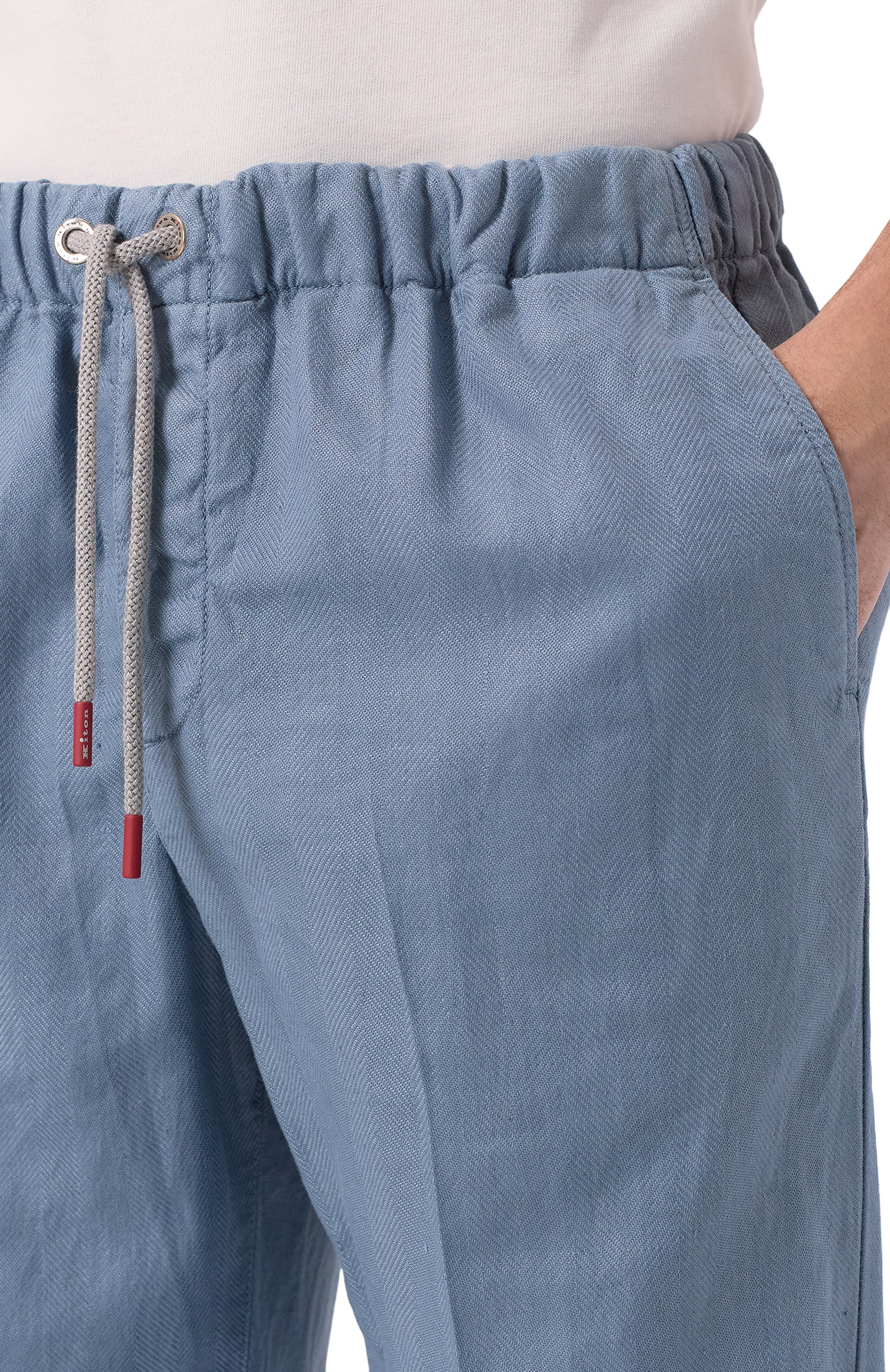 Брюки изо льна и хлопка KITON, арт. UPR003LK0636F04, фото 5