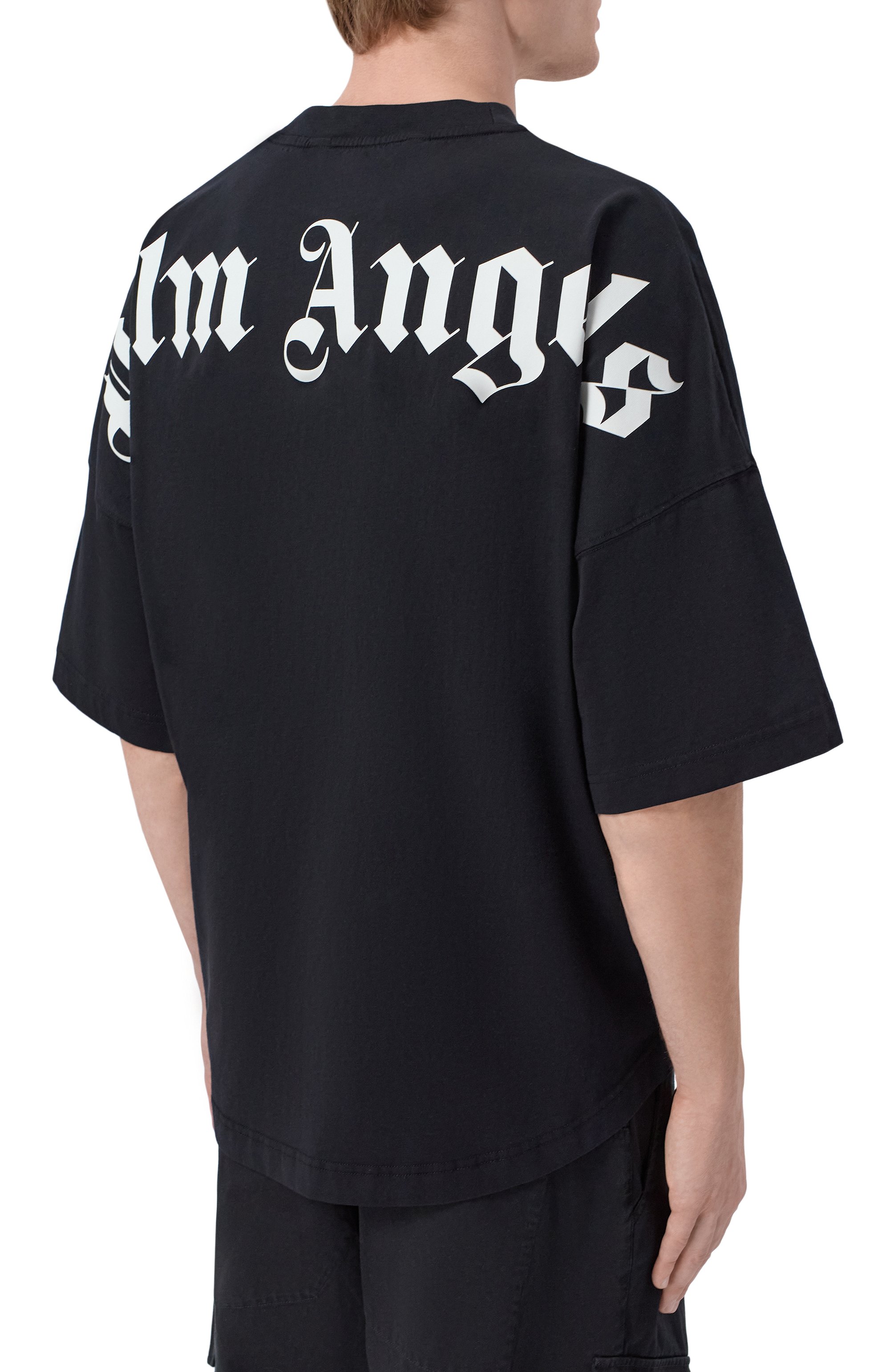 Хлопковая футболка PALM ANGELS, арт. PMAA10BS26JER001, фото 4