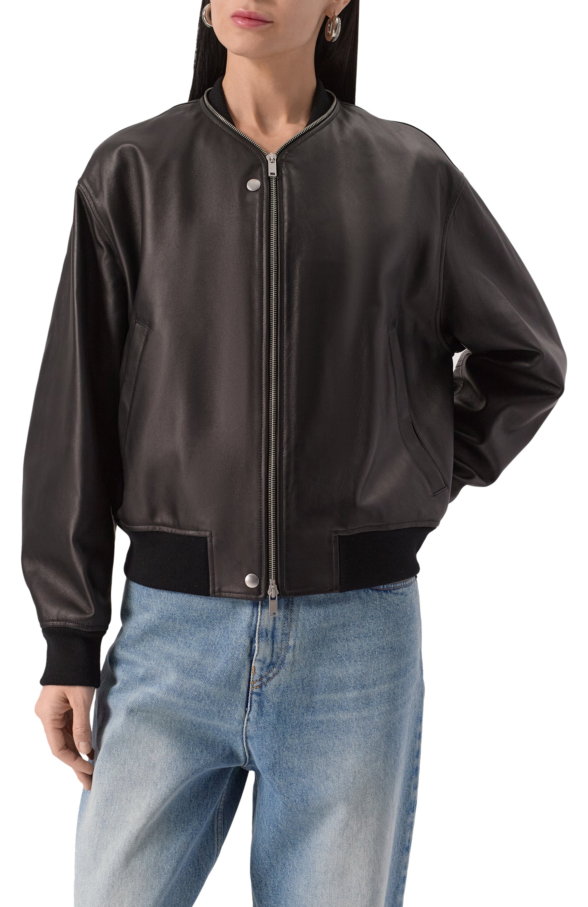 Кожаный бомбер JIL SANDER, арт. J04BN0104-J07173, фото 3