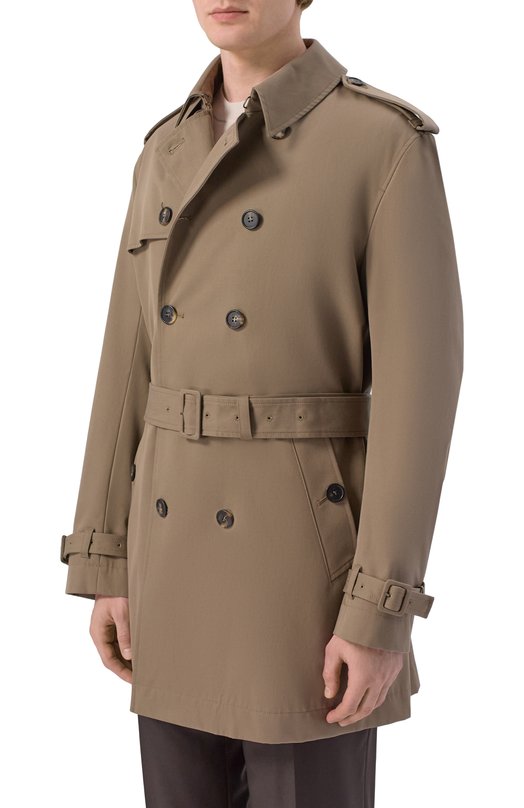 Тренч из хлопка и шелка MVST M26.2PM.0021/F082 Бежевый  M26.2PM.0021/F082 Фото 3