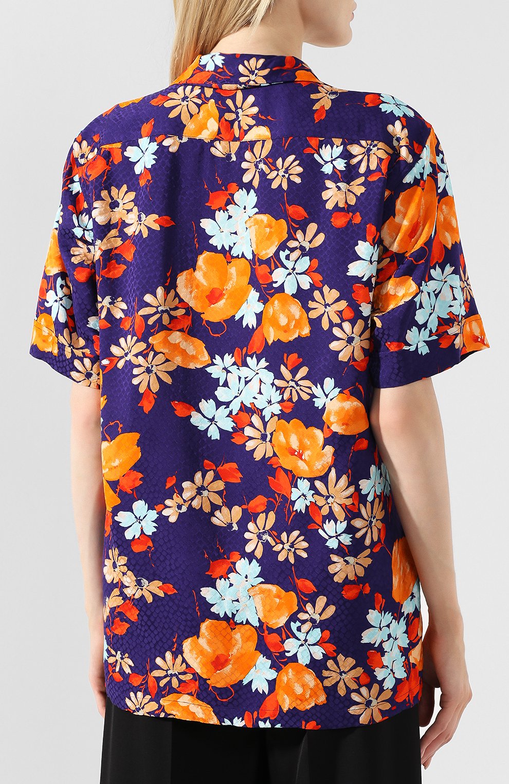 Блузка с принтом DRIES VAN NOTEN разноцветного цвета по цене 38100 руб., арт. 191-30761-7090, фото 4 Блузка с принтом DRIES VAN NOTEN, арт. 191-30761-7090, фото 4