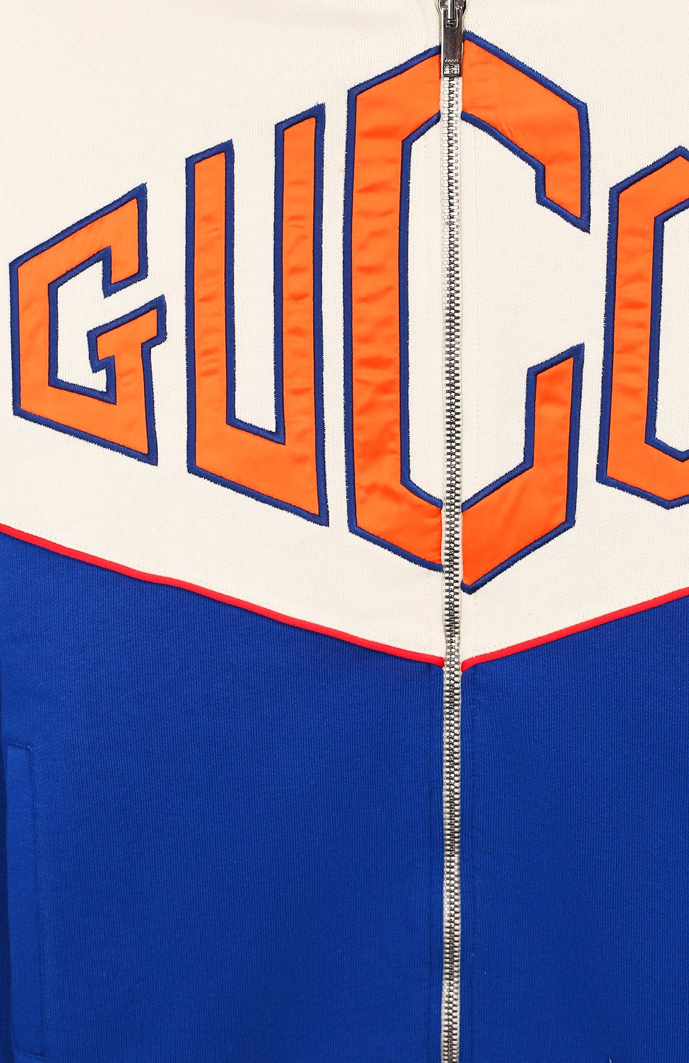 Хлопковая толстовка GUCCI синего цвета по цене 59950 руб., арт. 591502/XJB4J, фото 3 Хлопковая толстовка GUCCI, арт. 591502/XJB4J, фото 3