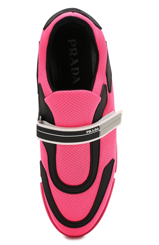 Текстильные кроссовки Prada 1E293I-3KNA-F0O0H-DB40 Розовый  1E293I-3KNA-F0O0H-DB40 Фото 4
