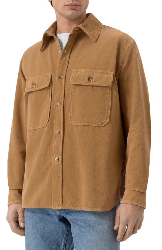 Вельветовая куртка-рубашка Saint Laurent 795555/Y34SC Бежевый  795555/Y34SC Фото 3