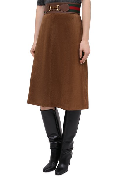 Замшевая юбка GUCCI, арт. 626888/XNAK3, фото 3