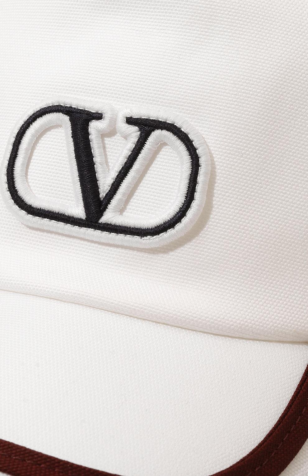 Хлопковая бейсболка VALENTINO белого цвета по цене 57650 руб., арт. 4Y2HDA10/87M, фото 4 Хлопковая бейсболка VALENTINO, арт. 4Y2HDA10/87M, фото 4