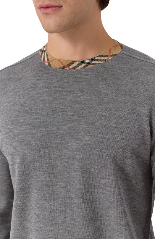 Шерстяной джемпер Burberry 8112147 Серый  8112147 Фото 5