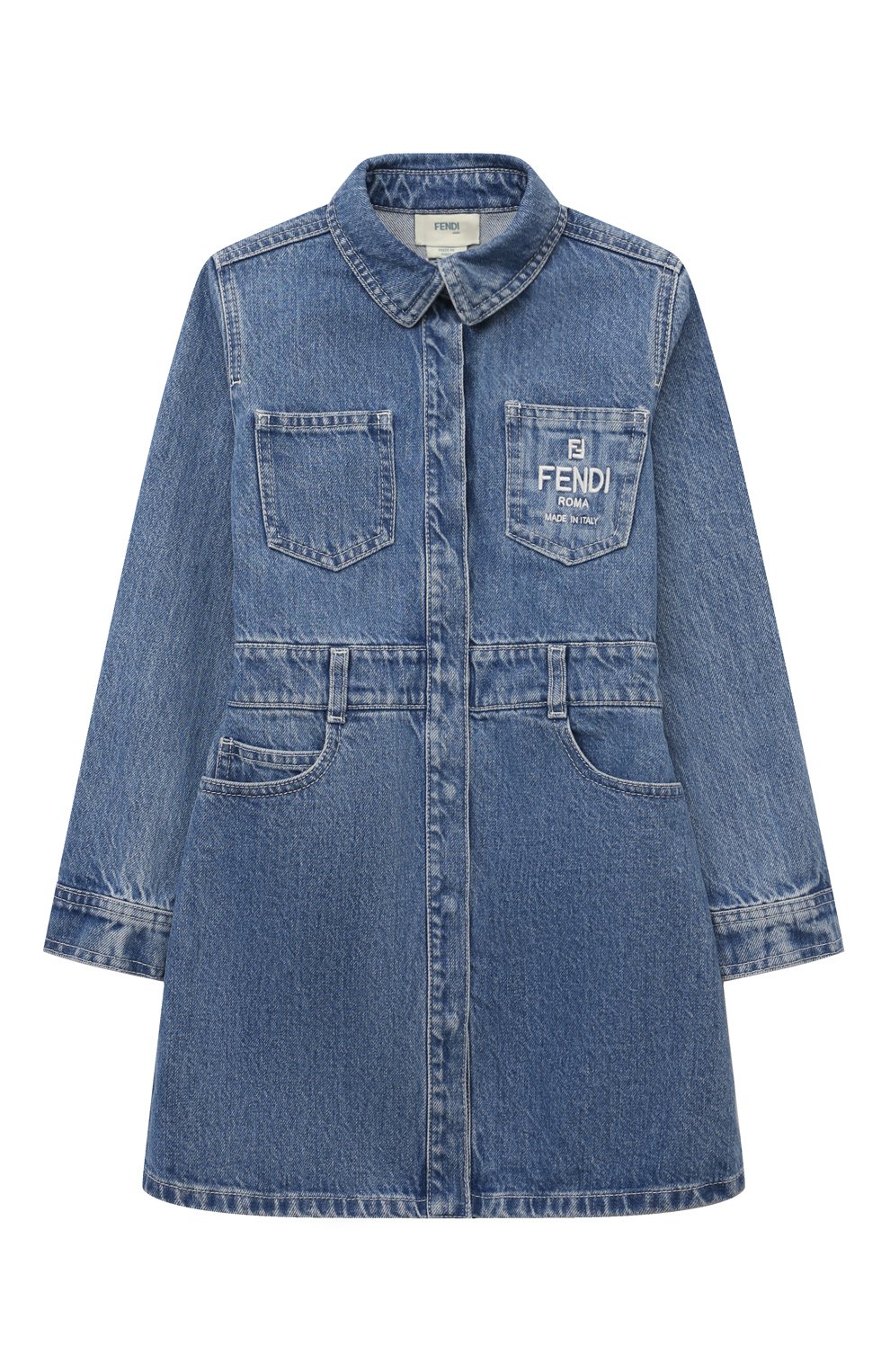 Джинсовое платье-рубашка FENDI, арт. JFB641/AMHX/8-12+, фото 1