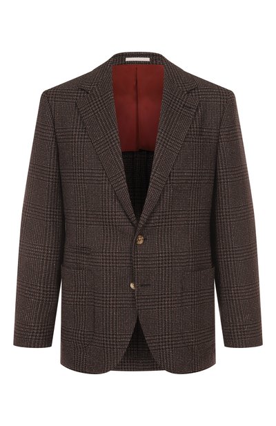 Мужской пиджак из шерсти и шелка BRUNELLO CUCINELLI, арт. MV4167BND