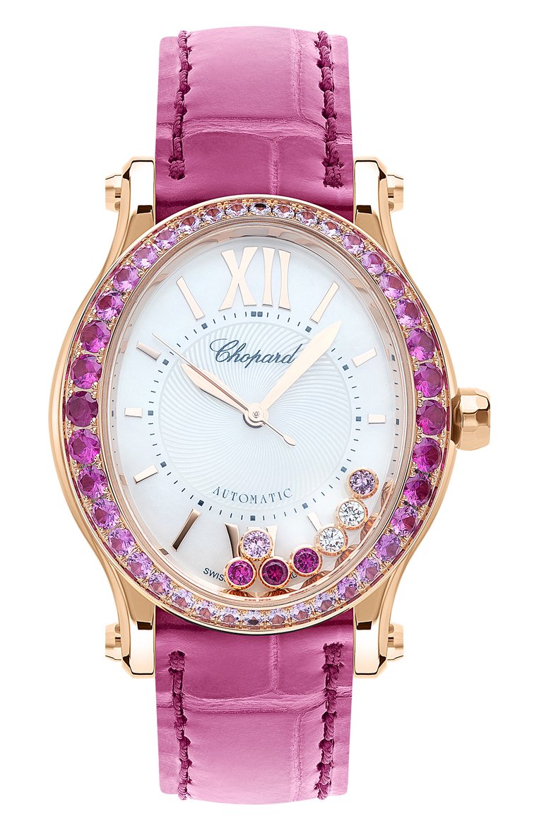 Женские часы CHOPARD бесцветного цвета, арт. 275362-5003 | Фото 1 (Механизм: Автомат; Материал корпуса: Розовое золото; Цвет циферблата: Перламутровый; Региональные ограничения белый список (Axapta Mercury): Не проставлено; Нос: Не проставлено)