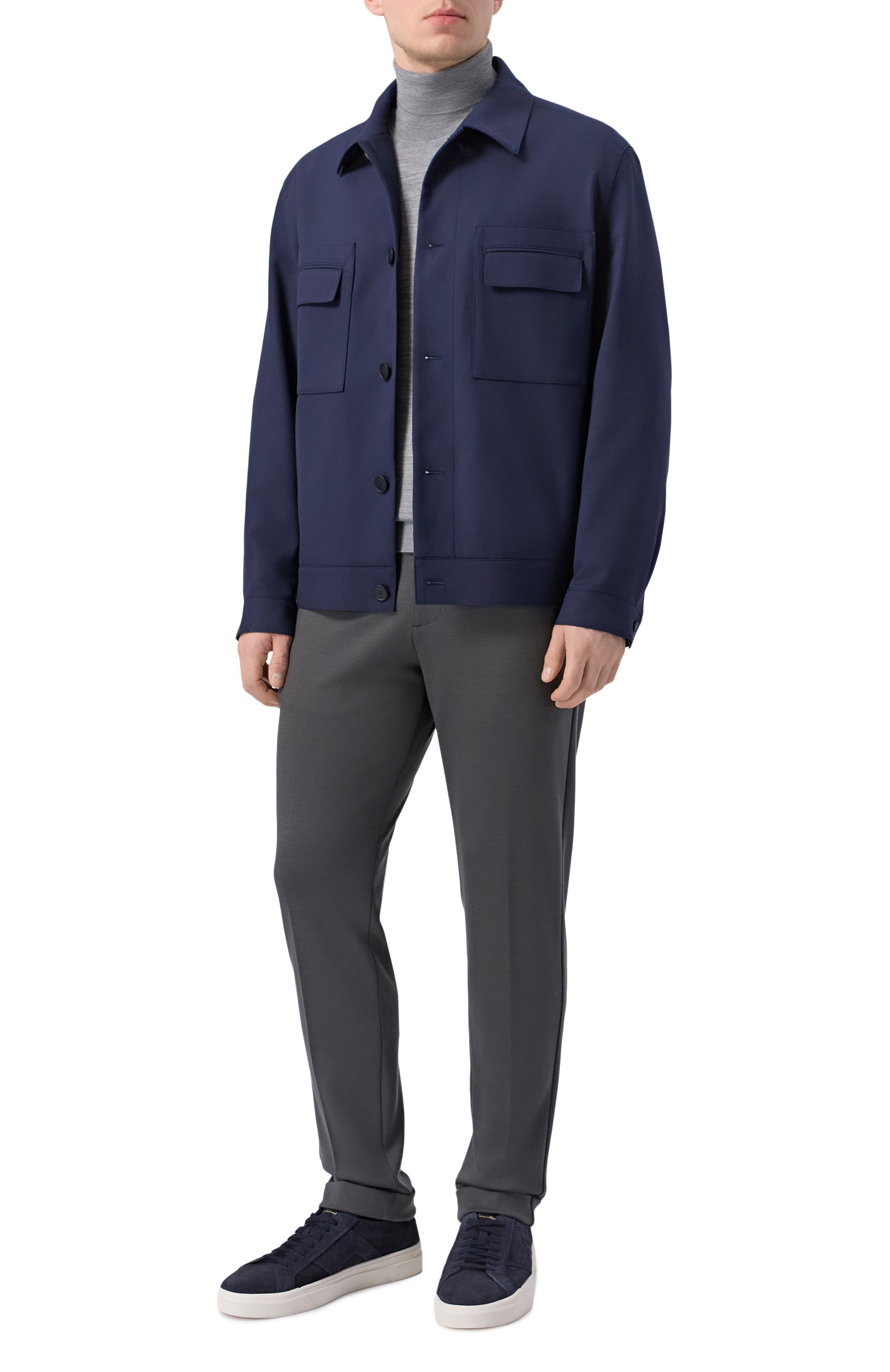 Шерстяные брюки MARCO PESCAROLO темно-зеленого цвета по цене 94500 руб., арт. CARACCI0L0/53Y19_001, фото 2 Шерстяные брюки MARCO PESCAROLO, арт. CARACCI0L0/53Y19_001, фото 2