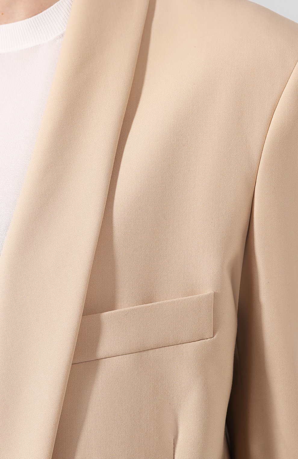 Шерстяной жакет STELLA MCCARTNEY кремового цвета по цене 129500 руб., арт. 600773/S0A41, фото 5 Шерстяной жакет STELLA MCCARTNEY, арт. 600773/S0A41, фото 5