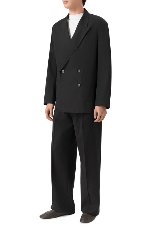 Хлопковый пиджак Dries Van Noten 020718/3293 Чёрный  020718/3293 Фото 2