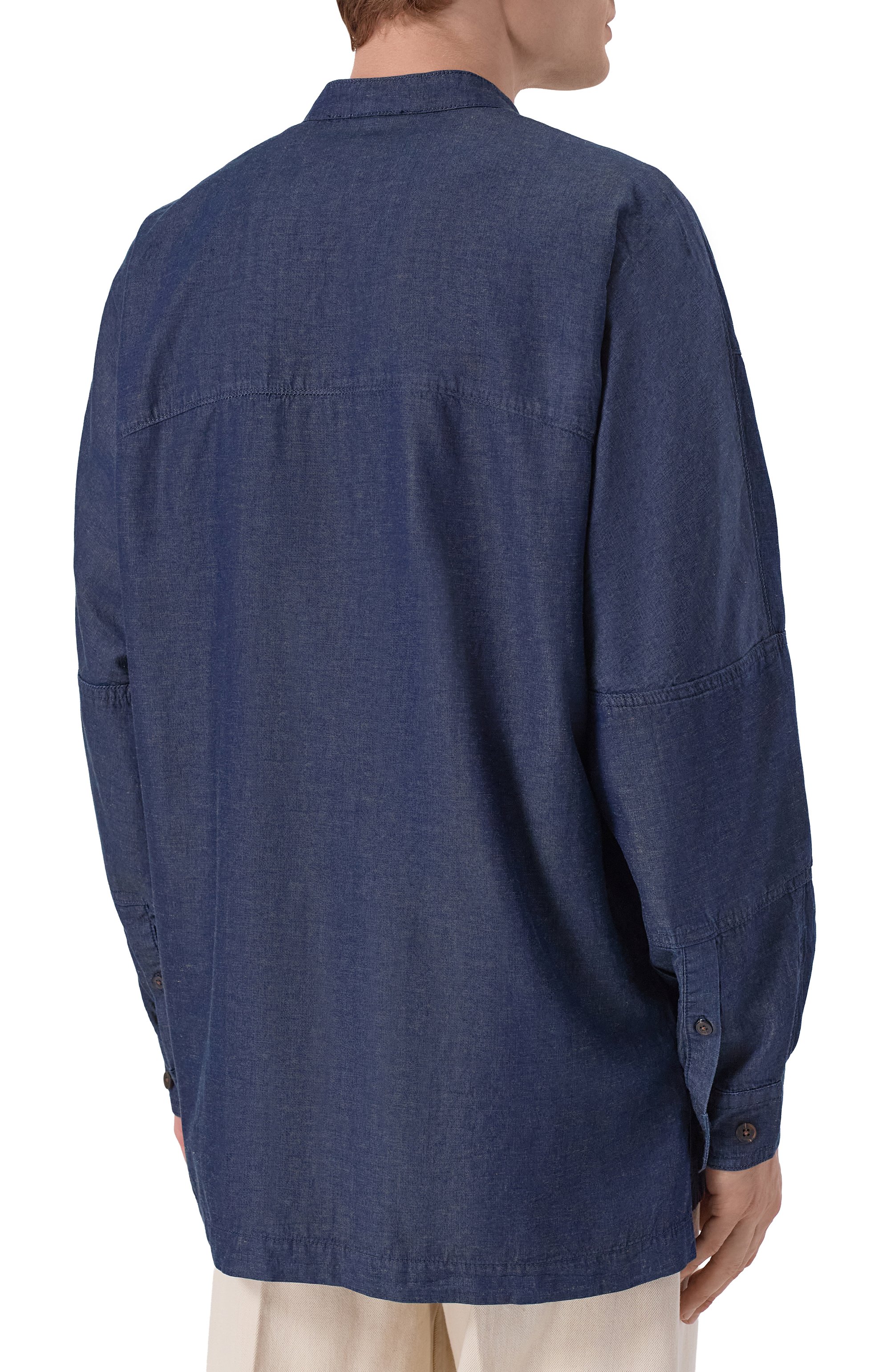 Рубашка из лиоцелла и хлопка EMPORIO ARMANI, арт. EM005495/AF25156, фото 4