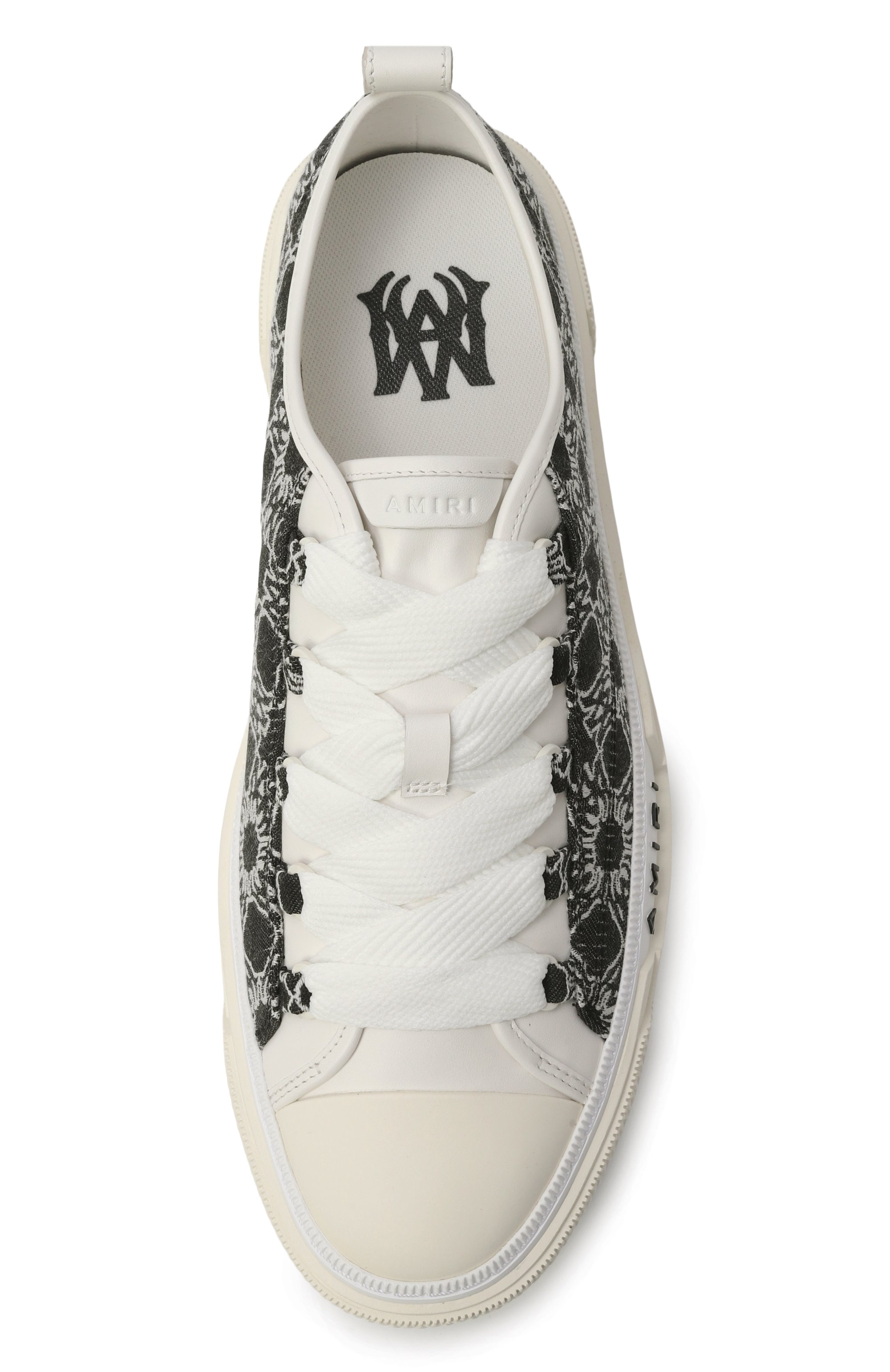 Текстильные кеды court AMIRI черно-белого цвета по цене 65700 руб., арт. AMF0SR1145, фото 6 Текстильные кеды court AMIRI, арт. AMF0SR1145, фото 6