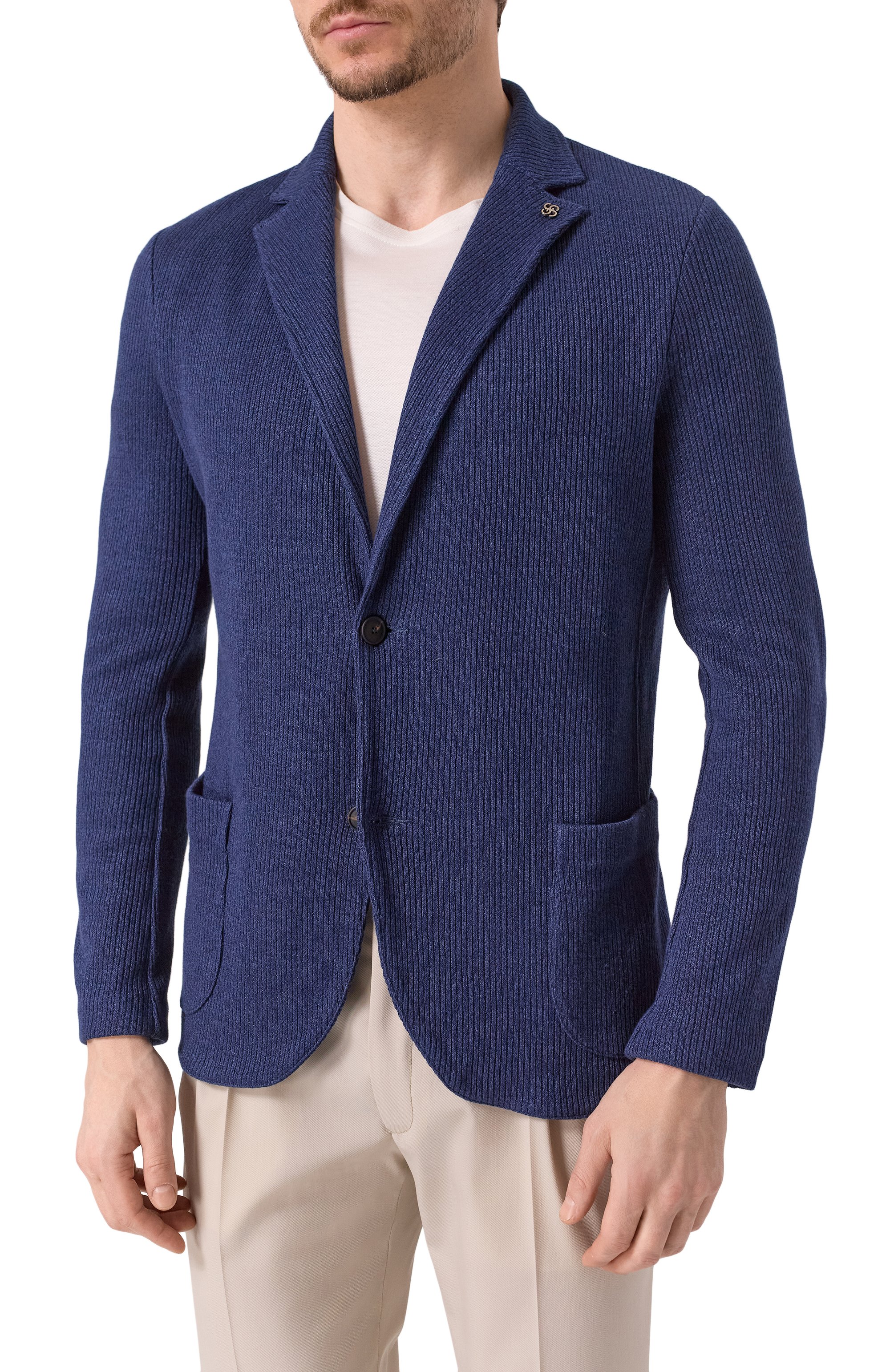 Пиджак изо льна и хлопка GRAN SASSO, арт. 57156/18652, фото 5