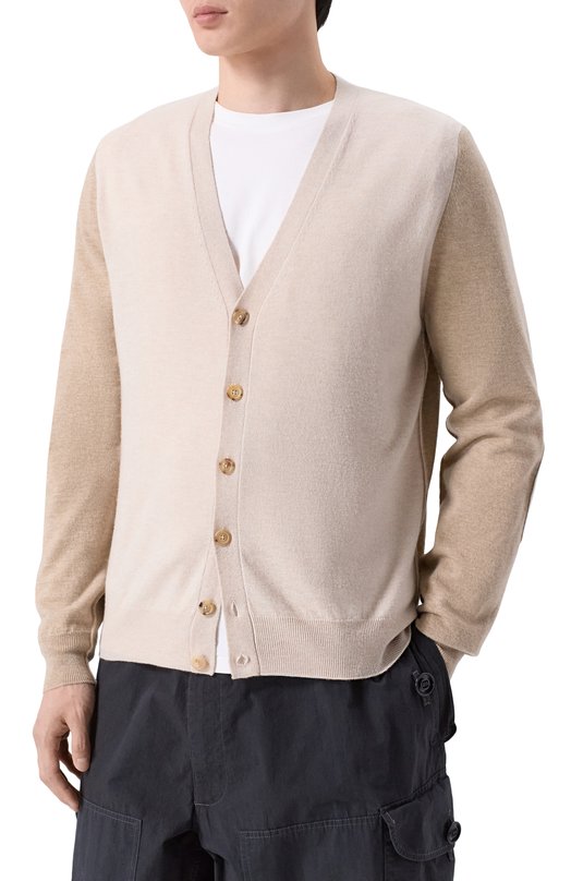 Шерстяной кардиган Maison Margiela S67HP0034/M13177 Бежевый  S67HP0034/M13177 Фото 3