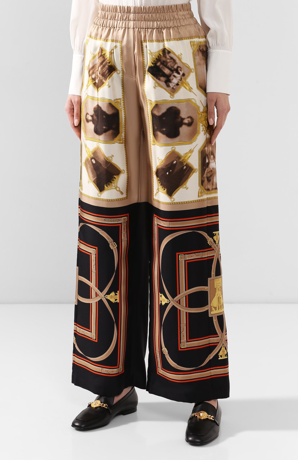 Шелковые брюки BURBERRY, арт. 8014264, фото 3