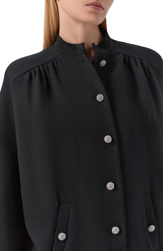 Шерстяной бомбер Alessandra Rich FABX4337/F4704 Чёрный  FABX4337/F4704 Фото 5