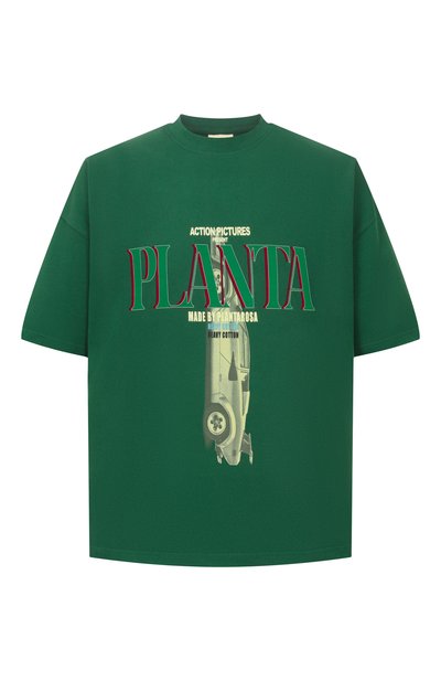 Хлопковая футболка PLANTA ROSA, арт. PR/T01/PITSTOP-NOIR/220VELVET