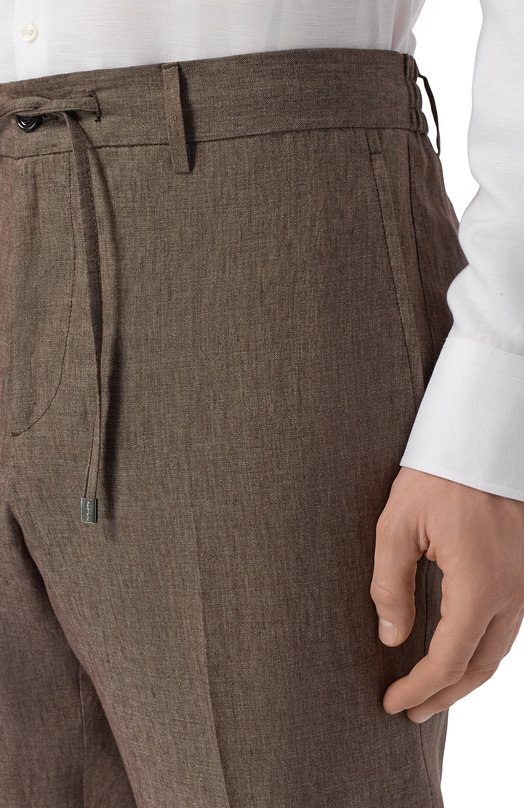 Льняные брюки Berwich SPIAGGIA 20/LM104 Коричневый  SPIAGGIA 20/LM104 Фото 5