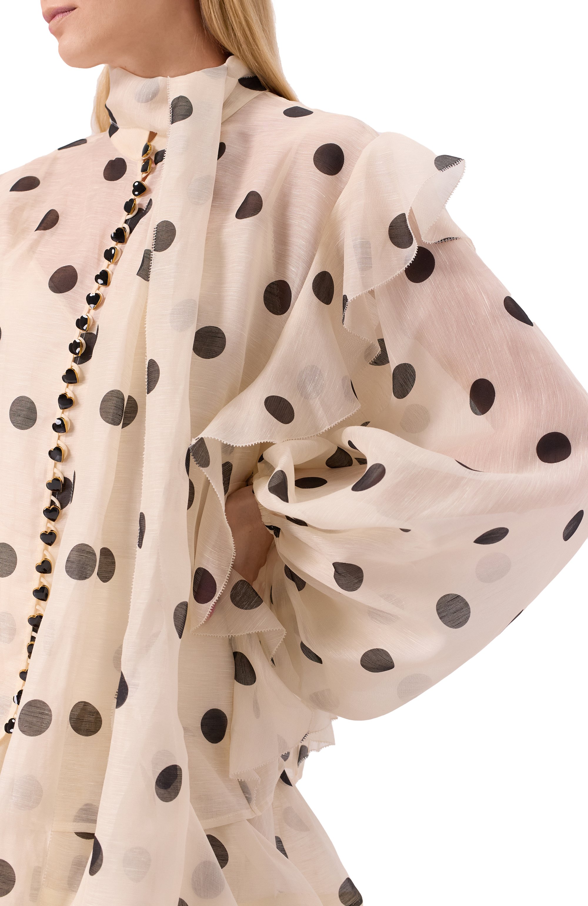 Блузка изо льна и шелка ZIMMERMANN, арт. 2369TR251, фото 5