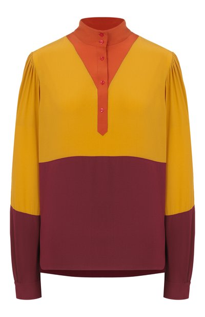 Женская шелковая блузка SAINT LAURENT, арт. 857185/Y100W