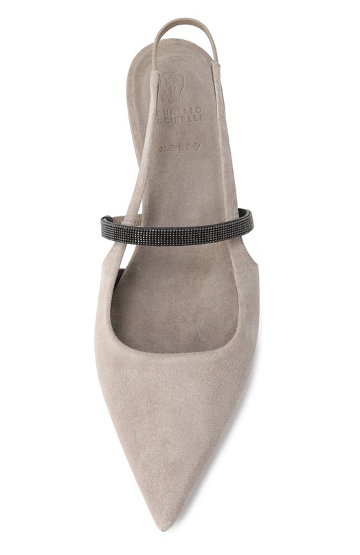 Замшевые балетки Brunello Cucinelli MZSFC2500 Серый  MZSFC2500 Фото 6