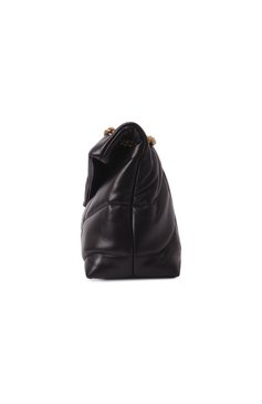 Женская сумка puffer medium SAINT LAURENT черного цвета, арт. 577475/1EL07 | Фото 4 (Размер: medium; Драгоценные камни: Проставлено; Ремень/цепочка: На ремешке; Материал: Натуральная кожа; Материал сплава: Проставлено)
