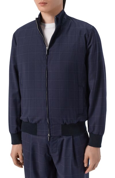 Шерстяной бомбер CAPOBIANCO темно-синего цвета по цене 111000 руб., арт. 20M189.FN00., фото 3 Шерстяной бомбер CAPOBIANCO, арт. 20M189.FN00., фото 3