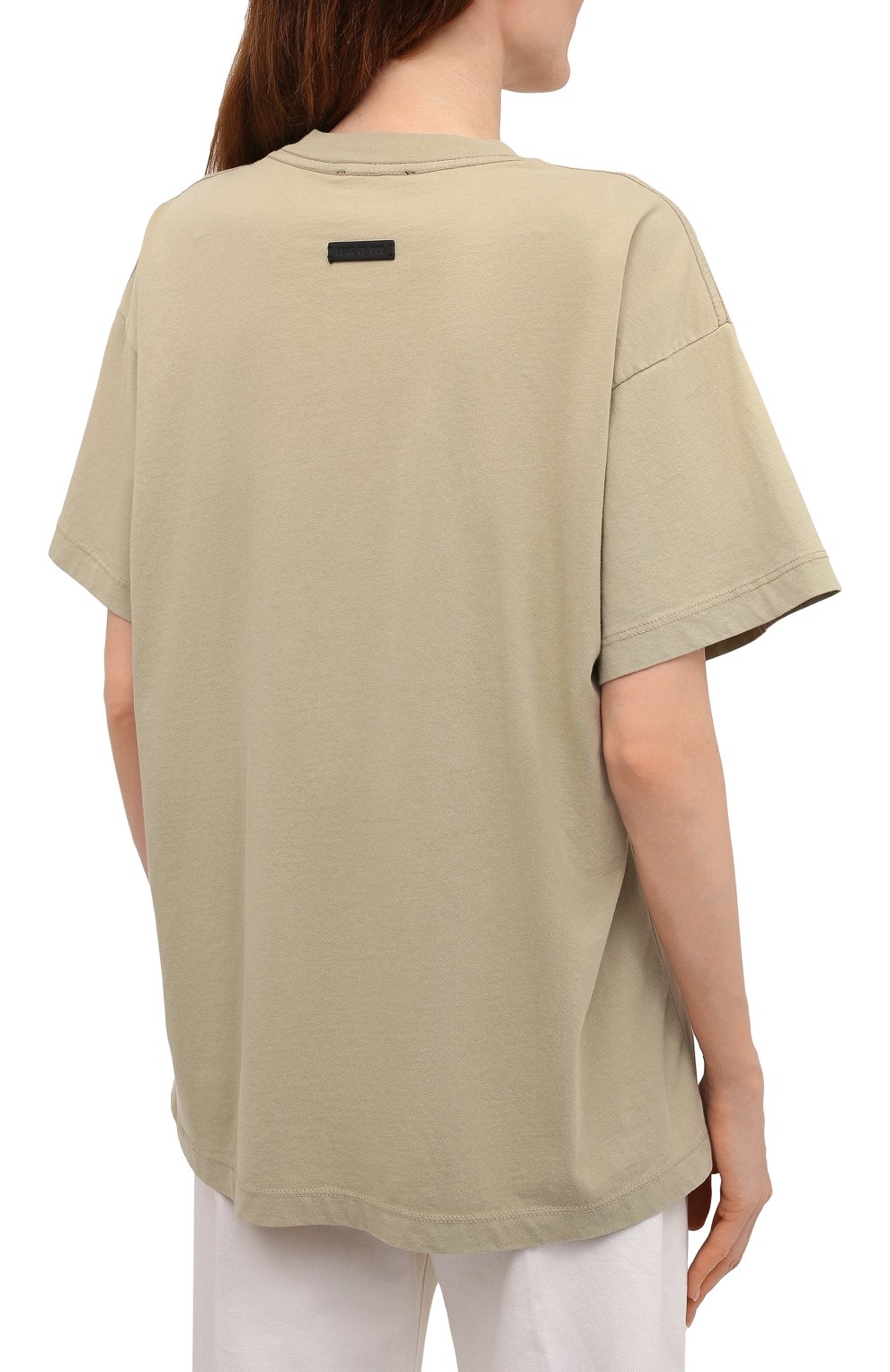 Хлопковая футболка FEAR OF GOD бежевого цвета по цене 31850 руб., арт. FG50-025CTJ, фото 4 Хлопковая футболка FEAR OF GOD, арт. FG50-025CTJ, фото 4