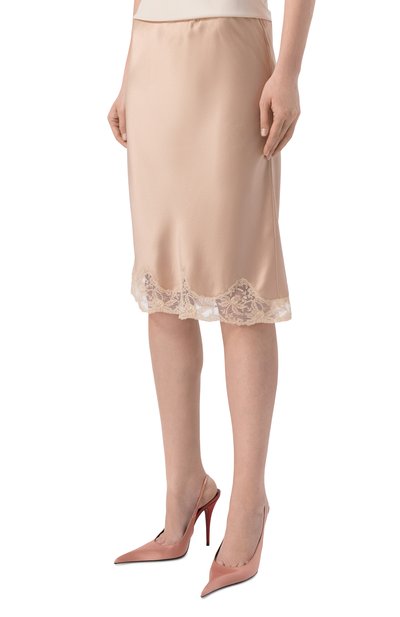 Атласная юбка SAINT LAURENT, арт. 863139/Y001W, фото 3