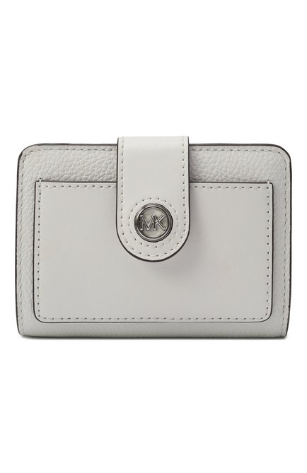 Женские кожаное портмоне MICHAEL MICHAEL KORS светло-серого цвета, арт. 32H3S0KD5L | Фото 1 (Материал сплава: Проста�влено; Материал: Натуральная кожа; Нос: Не проставлено)