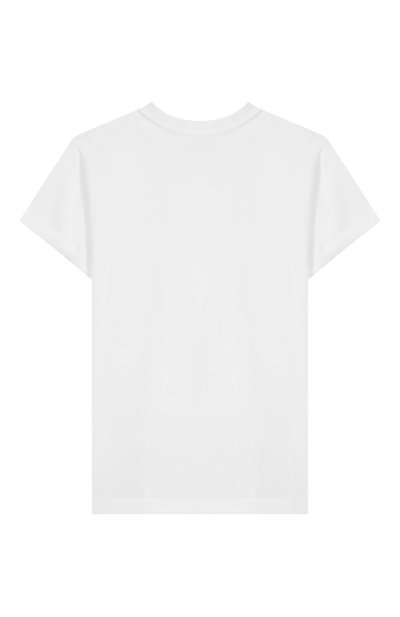 Хлопковая футболка MOSCHINO белого цвета по цене 7995 руб., арт. HUM050/LAA03_001, фото 2 Хлопковая футболка MOSCHINO, арт. HUM050/LAA03_001, фото 2