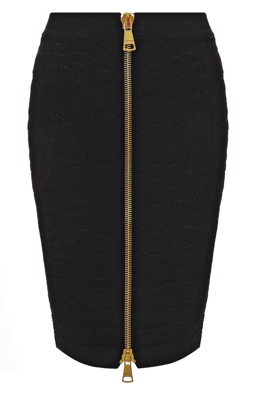 Юбка из вискозы Balmain FF0LC290/KJ14 Чёрный FF0LC290/KJ14