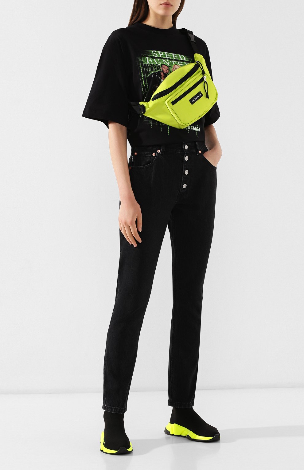 Текстильные кроссовки speed BALENCIAGA черного цвета по цене 69700 руб., арт. 567033/W05G0, фото 2 Текстильные кроссовки speed BALENCIAGA, арт. 567033/W05G0, фото 2