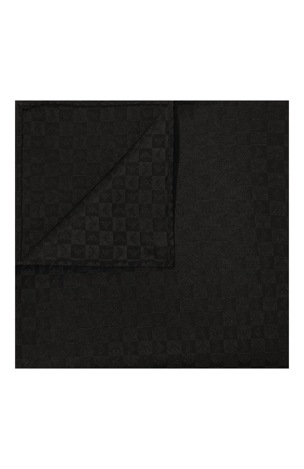 Шелковый платок EMPORIO ARMANI черного цвета по цене 8415 руб., арт. 340033/2R612, фото 1 Шелковый платок EMPORIO ARMANI, арт. 340033/2R612, фото 1