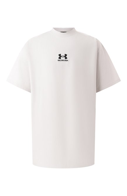 Мужского хлопковая футболка balenciaga х under armour BALENCIAGA кремвого цвета, арт. 787349/TRVB7 | Фото 1 (Региональные ограничения белый список (Axapta Mercury): Не проставлено; Нос: Не проставлено)