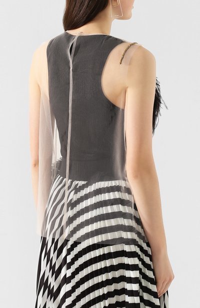 Топ с отделкой перьями DRIES VAN NOTEN, арт. 201-38632-9305, фото 4