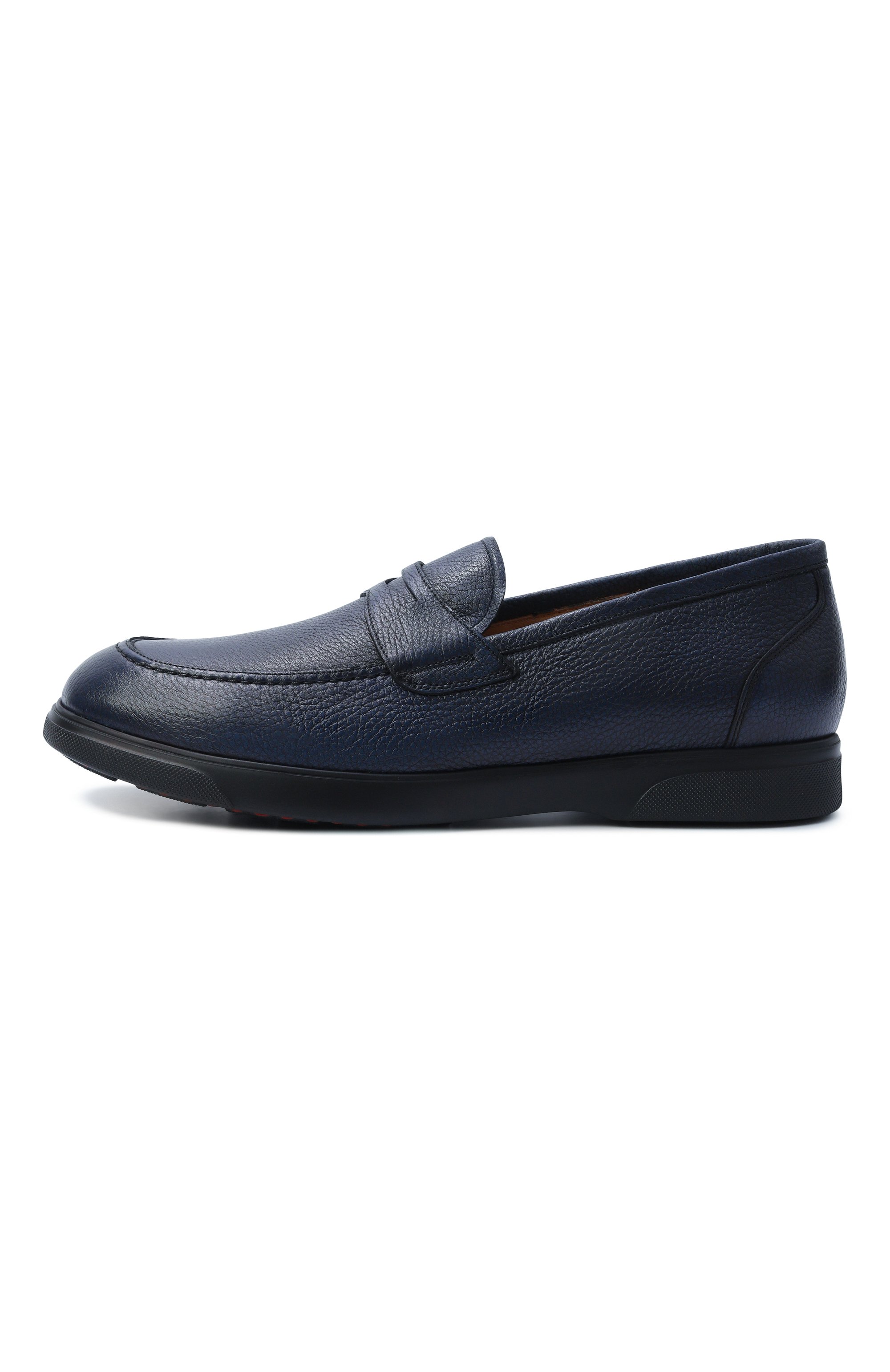 Кожаные пенни-лоферы KITON темно-синего цвета по цене 131000 руб., арт. USSA491N00126, фото 3 Кожаные пенни-лоферы KITON, арт. USSA491N00126, фото 3