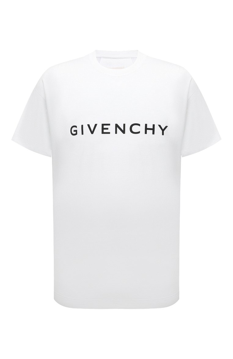 Мужская хлопковая футболка GIVENCHY белого цвета, арт. BM716N3YAC | Фото 1 (Рукава: Короткие; Принт: С принтом; Длина (для топов): Удлиненные; Материал сплава: Проставлено; Материал внешний: Хлопок; Драгоценные камни: Проставлено; Стили: Кэжуэл)