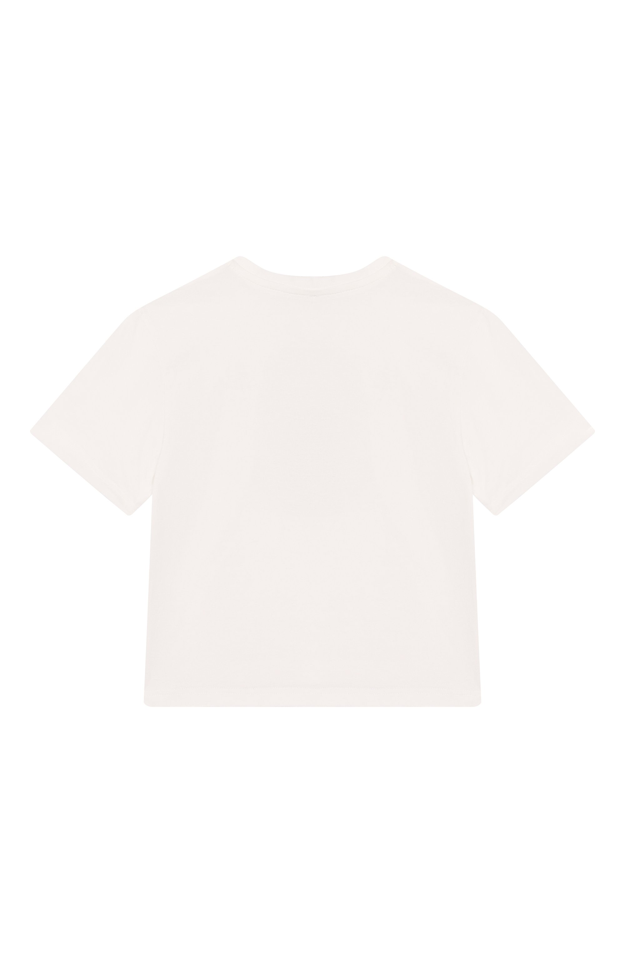 Хлопковая футболка DOLCE & GABBANA молочного цвета по цене 28450 руб., арт. L4JTHV/G70K2/2-6, фото 2 Хлопковая футболка DOLCE & GABBANA, арт. L4JTHV/G70K2/2-6, фото 2