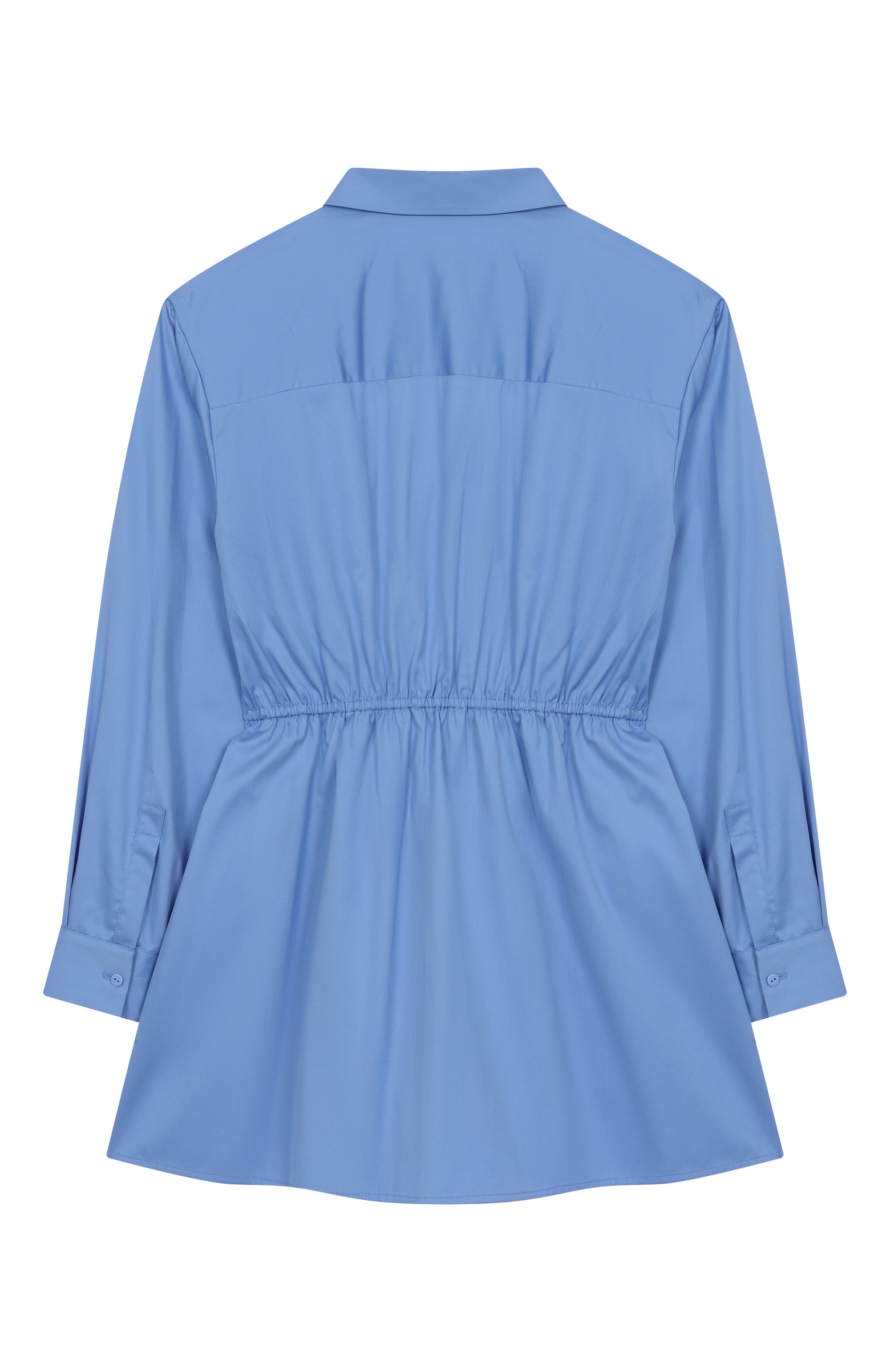 Хлопковое платье BLUMARINE тёмно-голубого цвета по цене 34050 руб., арт. BFAB015.0.RA009/14A-16A, фото 2 Хлопковое платье BLUMARINE, арт. BFAB015.0.RA009/14A-16A, фото 2