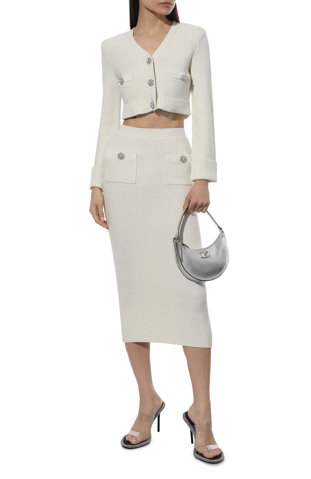 Юбка из хлопка и вискозы SELF-PORTRAIT, арт. RS22-072S, фото 2