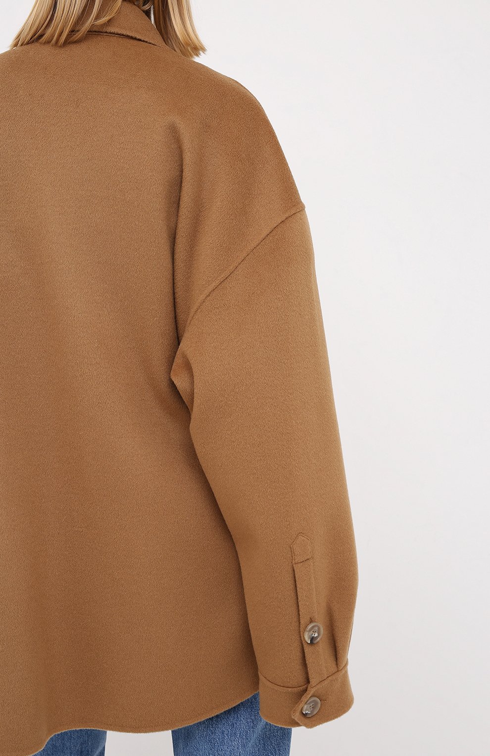 Куртка из шерсти и шелка NANUSHKA, арт. MARTIN_LIGHT BR0WN_D0UBLE SILK W00L BLEND, фото 4