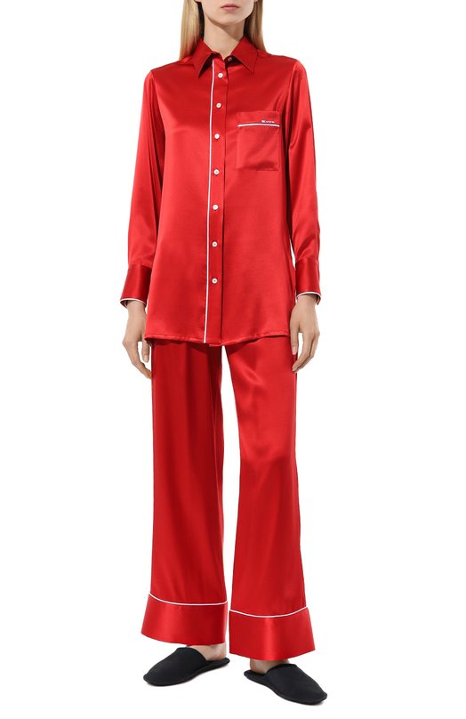 Шелковые брюки Kiton D57119K03337 Красный  D57119K03337 Фото 2