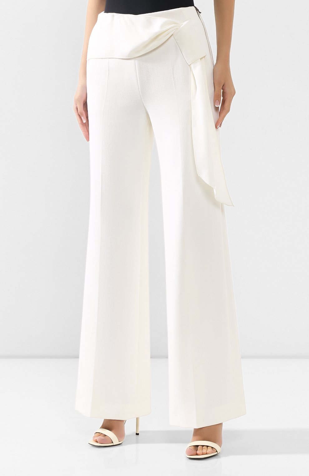 Шелковые брюки ROLAND MOURET белого цвета по цене 93950 руб., арт. PS20/S0855/F4044, фото 3 Шелковые брюки ROLAND MOURET, арт. PS20/S0855/F4044, фото 3
