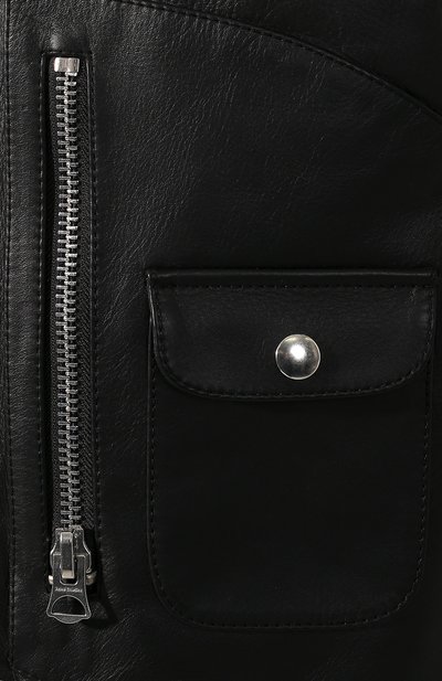 Кожаная косуха ACNE STUDIOS черного цвета по цене 123500 руб., арт. B70011, фото 5 Кожаная косуха ACNE STUDIOS, арт. B70011, фото 5