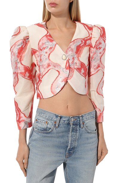 Жакет из вискозы BOTROIS молочного цвета по цене 27900 руб., арт. SKU1110507332, фото 3 Жакет из вискозы BOTROIS, арт. SKU1110507332, фото 3