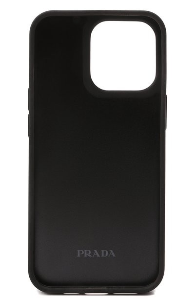 Кожаный чехол для iphone 13 pro PRADA черного цвета по цене 32500 руб., арт. 2ZH149-QHH-F0002, фото 2 Кожаный чехол для iphone 13 pro PRADA, арт. 2ZH149-QHH-F0002, фото 2